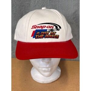 Vintage Snap-on Tools A‎ Day At The Races Snapback Hat White Red K-Products USA